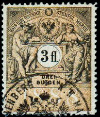 Stempel Marke 1888 3fl