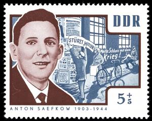 Stamp, Saekow, Anton, Germany, Democratic Republic,  