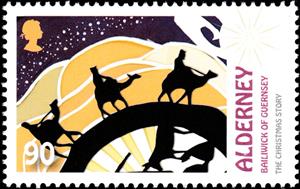 Stamp, Three Wise Men, Alderney,  , Christmas