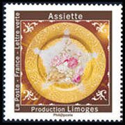 Stamp, Ceramic Plate from Limoges, France,  , Glass and Earthenware