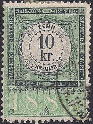 Stempel Marke 1885 10kr