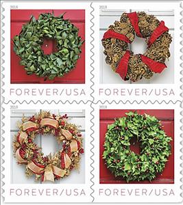 Se-tenant, Holdiay Wreaths, United States of America,  , Christmas, Wreaths