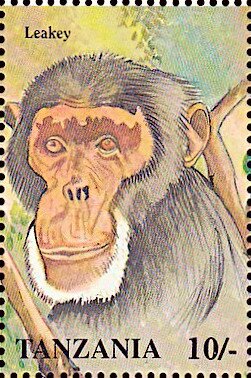 Stamp, Leaky, Tanzania,  , Animals (Fauna), Mammals, Monkeys