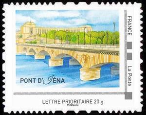 Stamp, Pont d'Jéna, France,  , Bridges