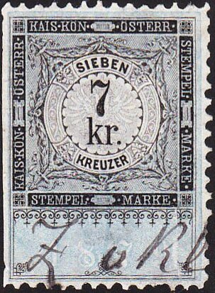 Stempel Marke 1879 7kr
