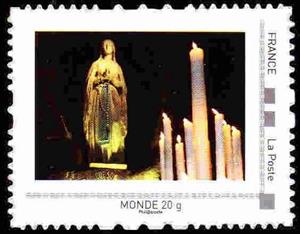 Stamp, Lourdes, France,  , Religion
