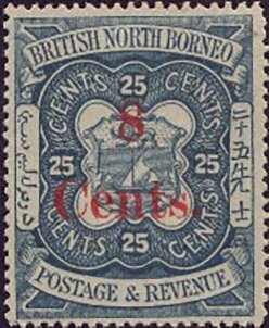 Coat of Arms Surcharged "8 Cents."