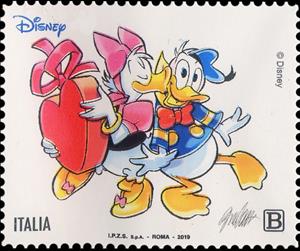 Stamp, 85th Anniversary of Donald Duck, Italy,  , Cartoons, Comics, Disney
