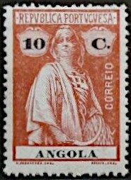 Stamp, Ceres, Angola,  , Agriculture, Crops, Gods and goddesses, Mythology, Tools