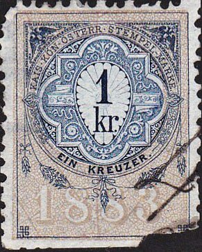 Stempel Marke 1883 1kr