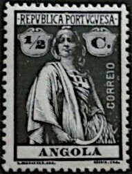 Stamp, Ceres, Angola,  , Agriculture, Crops, Gods and goddesses, Mythology, Tools