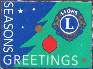 Stamp, Chtistmas Seal, Cinderellas,  , Christmas, Lions (Org.), Stylized Animals, Trees