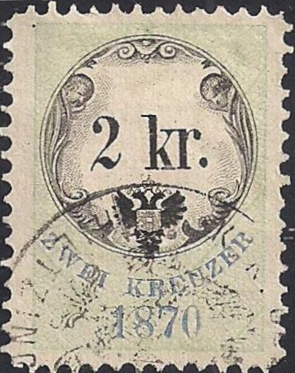 Stempel Marke 1870 2kr