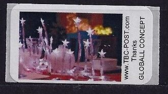 Stamp, Christmas BE-1 Decorated Table, Personalized and Private Mail Stamps,  , Christmas