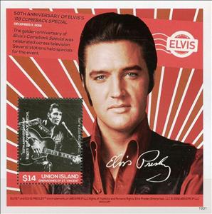 Souvenir Sheet, Elvis Presley, Saint Vincent Grenadines,  , Famous People, Musicians, Singers