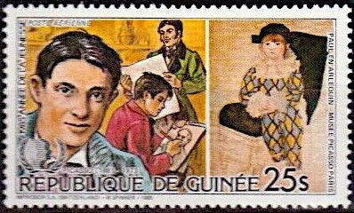 Stamp, Pablo Picasso, Guinea,  , Art, Painters