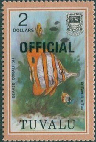 Copper-banded Butterflyfish overprinted OFFICIAL