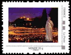 Stamp, Lourdes, France,  , Religion