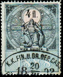 Stempel Marke 1888 4fl