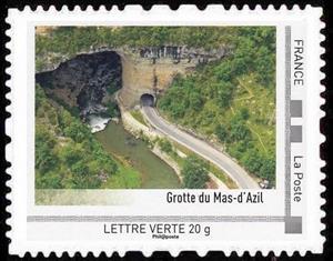 Stamp, The Pyrénées Orientales, France,  , Caves, Landscapes
