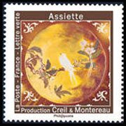Stamp, Ceramic Plate from Creil & Montereau, France,  , Glass and Earthenware