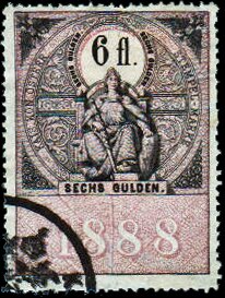 Stempel Marke 1888 6fl