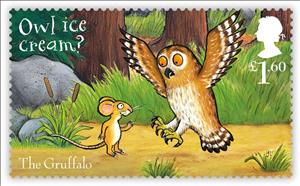 Stamp, Owl Ice Cream?, United Kingdom of Great Britain & Northern Ireland,  , Children, Literature, Mice, Owls