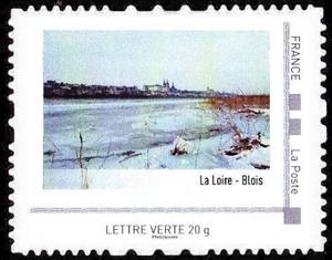 Stamp, La Loire - Blois, France,  , Landscapes, Snow