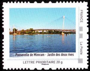 Stamp, Passerelle de Mimram Jardin des deux rives, France,  , Landscapes