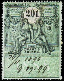 Stempel Marke 1888 20fl