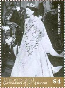 Stamp, Coronation Queen Elizabeth II, 75th Anniv., Saint Vincent Grenadines,  , Queens
