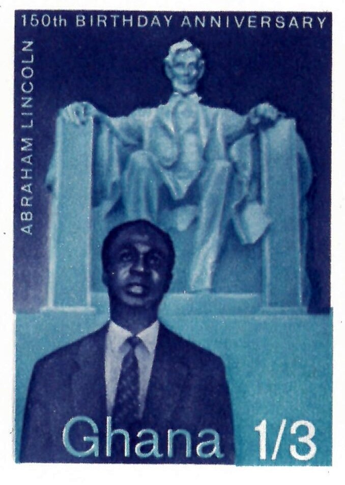 Kwame Nkrumah (1909-1972), president; Lincoln memorial