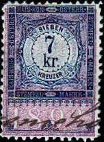 Stempel Marke 1893 7kr