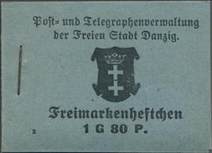 Booklet, Booklet-Staatswappen im Kreis, Free City of Danzig,  , Coats of Arms, Crosses, Crowns and Coronets