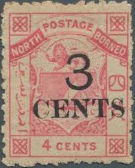 Coat of Arms surcharged "3 CENTS"