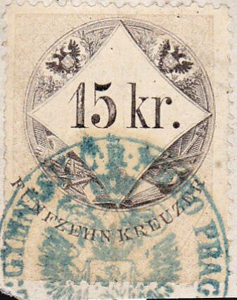 Stempel Marke 1863 15kr