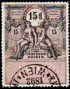 Stempel Marke 1888 15fl