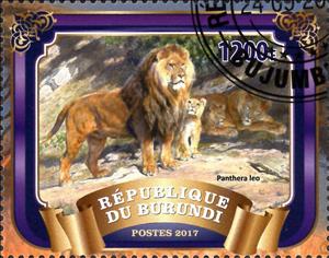 Stamp, Panthera Leo, Cinderellas,  , Animals (Fauna), Mammals