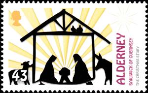 Stamp, The Manger, Alderney,  , Christmas