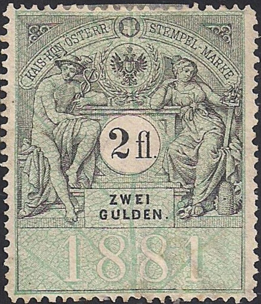 Stempel Marke 1881 2fl