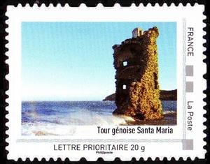 Stamp, Corsica, France,  , Towers
