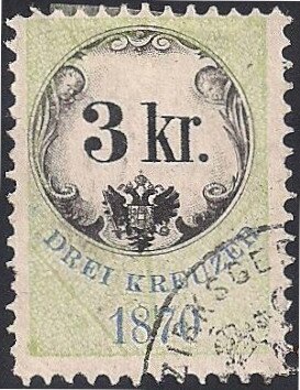 Stempel Marke 1870 3kr