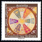 Stamp, Ceramic Plate from Unknown Producer, France,  , Glass and Earthenware