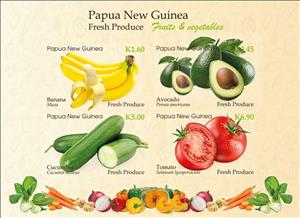 Mini Sheet, Fresh Produce, Papua New Guinea,  , Food, Fruits, Plants (Flora), Vegetables