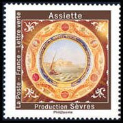 Stamp, Ceramic Plate from Sevres, France,  , Glass and Earthenware