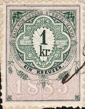 Stempel Marke 1885 1kr