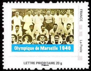 Stamp, Olympique Marseille, France,  , Football (Soccer), Sports