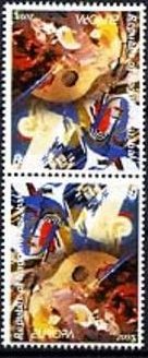 Tete-beche pair, Europa 2003