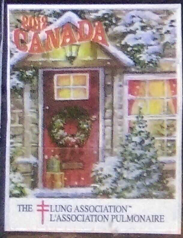 Lung Association Christmas Front Door of House and Tree