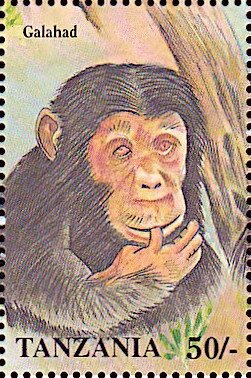 Stamp, Galahad, Tanzania,  , Animals (Fauna), Mammals, Monkeys